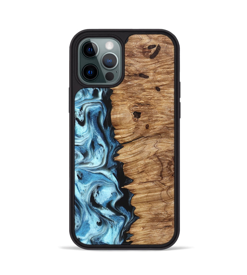 iPhone 12 Pro Wood Phone Case - Twila (Blue, 826822)