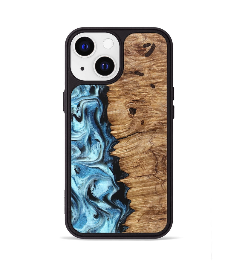 iPhone 13 Wood Phone Case - Twila (Blue, 826822)