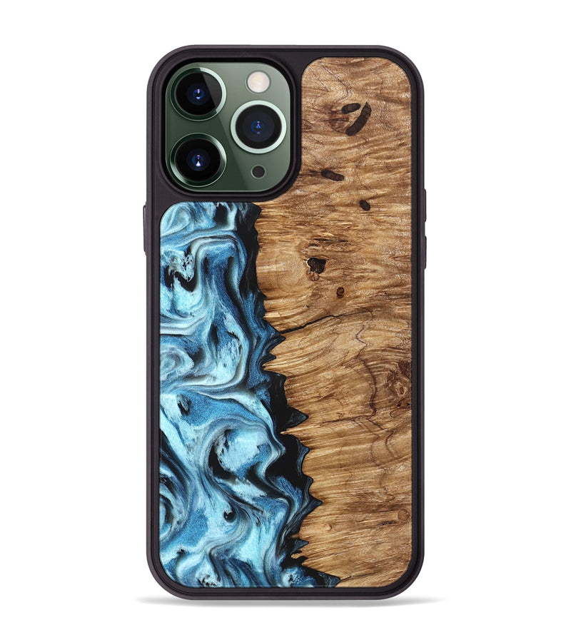 iPhone 13 Pro Max Wood Phone Case - Twila (Blue, 826822)