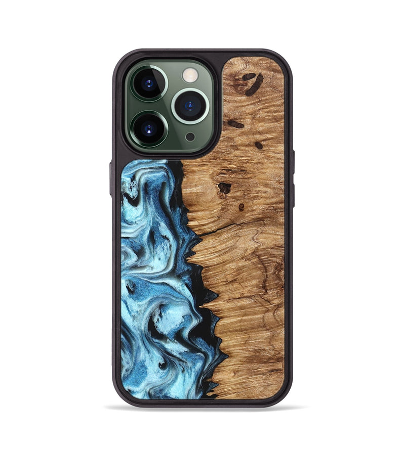 iPhone 13 Pro Wood Phone Case - Twila (Blue, 826822)