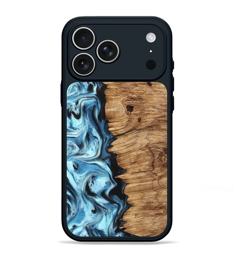 iPhone 17 Pro Max Wood Phone Case - Twila (Blue, 826822)