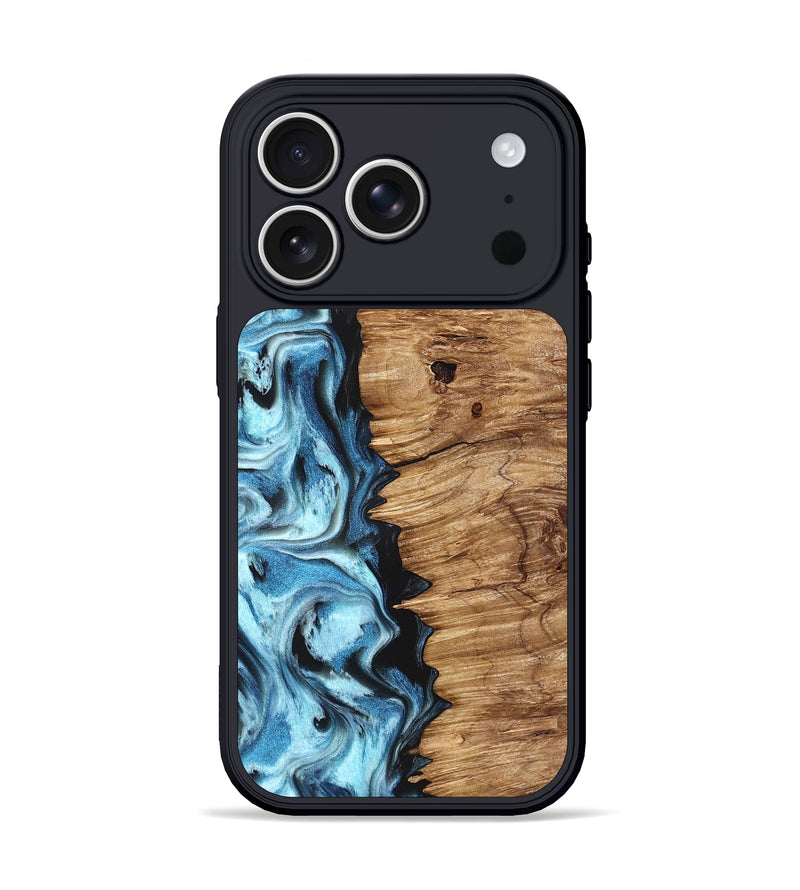 iPhone 17 Pro Wood Phone Case - Twila (Blue, 826822)