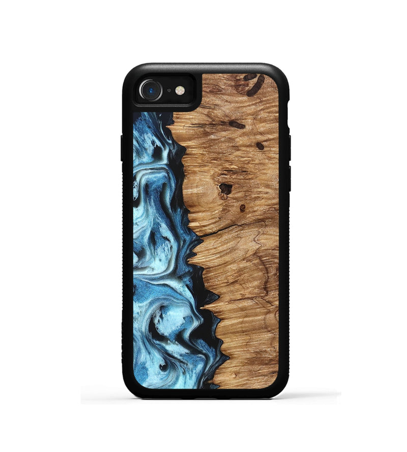 iPhone SE Wood Phone Case - Twila (Blue, 826822)