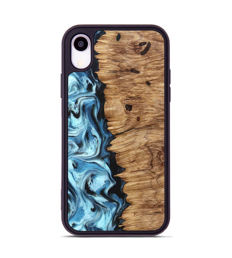 iPhone Xr Wood Phone Case - Twila (Blue, 826822)