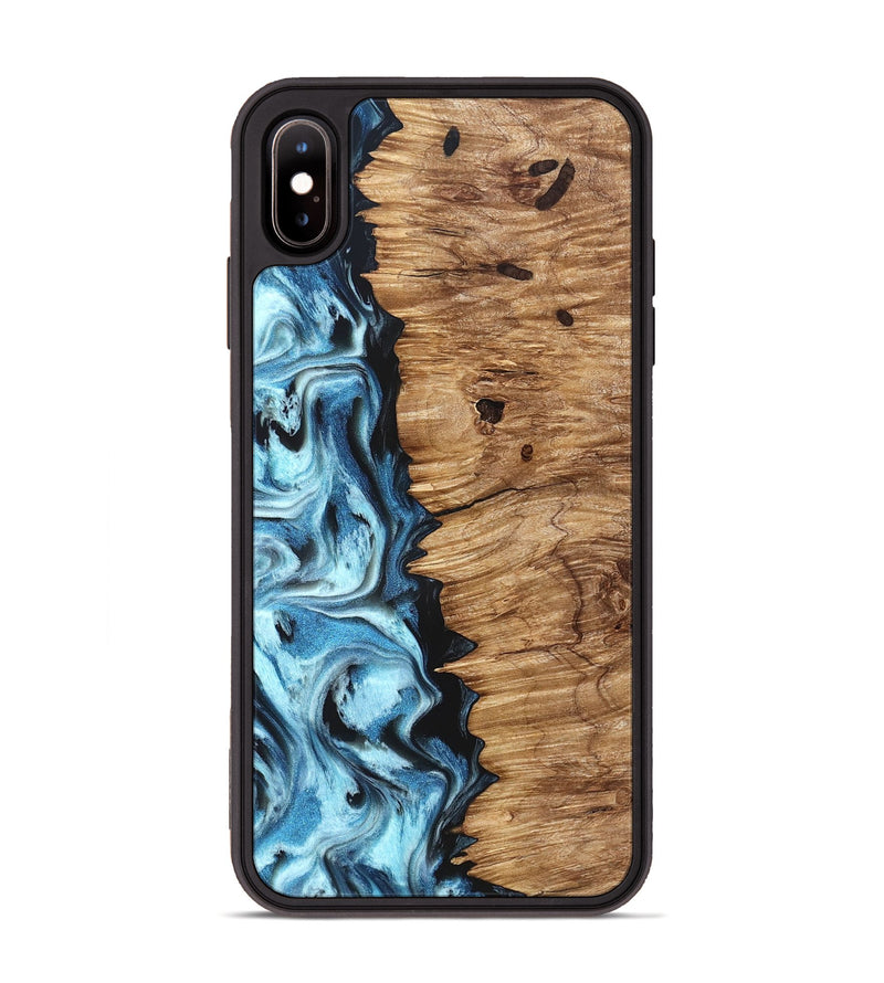 iPhone Xs Max Wood Phone Case - Twila (Blue, 826822)