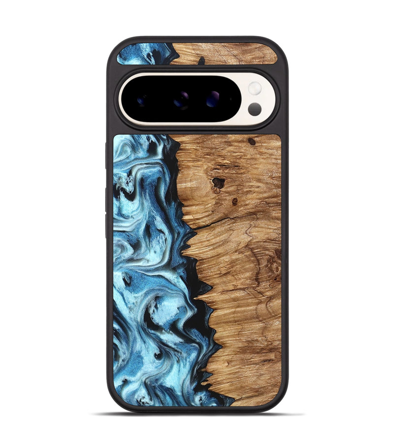Pixel 9 Wood Phone Case - Twila (Blue, 826822)