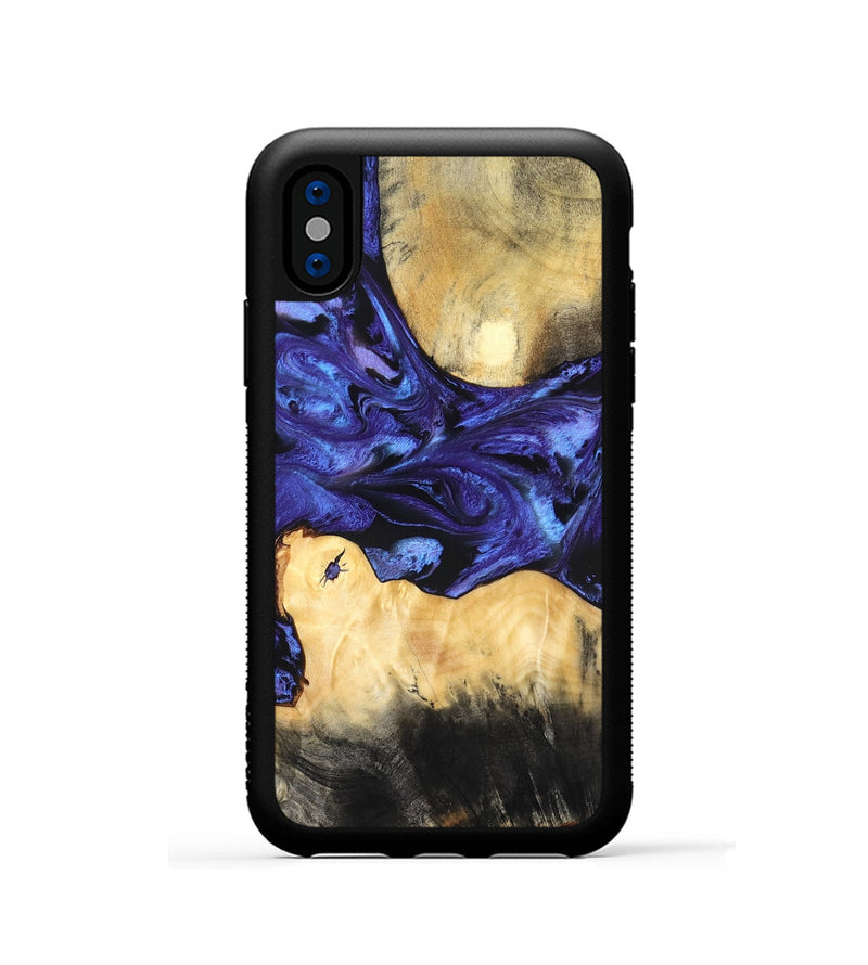 iPhone Xs Wood Phone Case - Lukas (Purple, 826823)