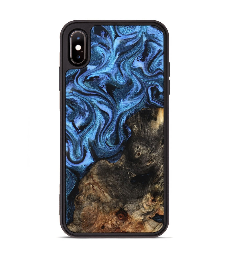 iPhone Xs Max Wood Phone Case - Stacie (Blue, 826824)
