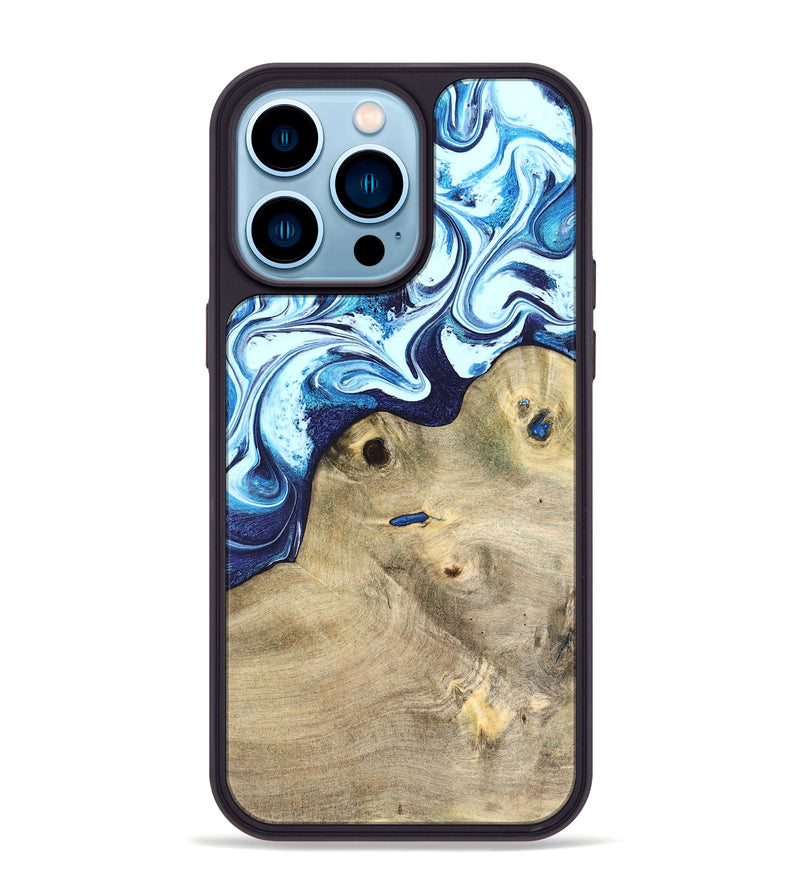 iPhone 14 Pro Max Wood Phone Case - Socorro (Blue, 826825)