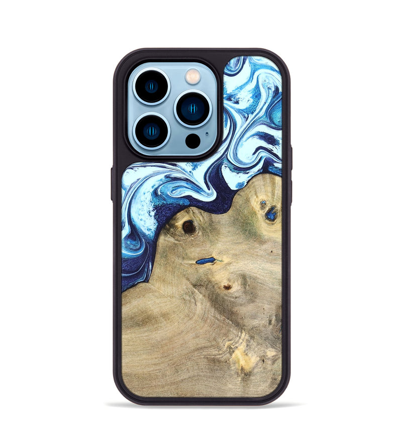 iPhone 14 Pro Wood Phone Case - Socorro (Blue, 826825)