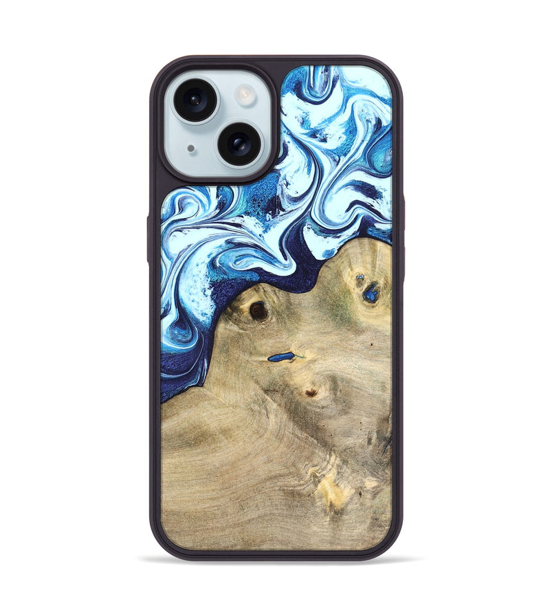 iPhone 15 Wood Phone Case - Socorro (Blue, 826825)