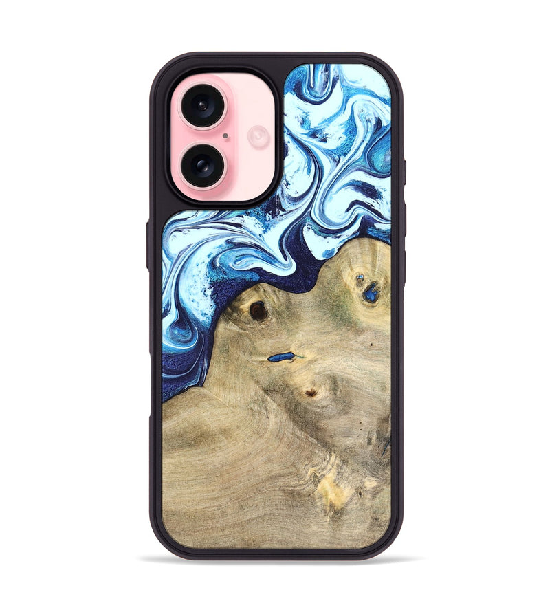 iPhone 16 Wood Phone Case - Socorro (Blue, 826825)