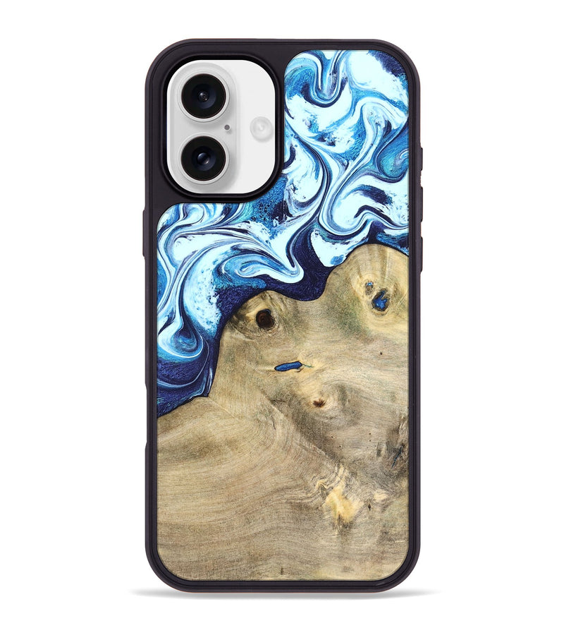 iPhone 16 Plus Wood Phone Case - Socorro (Blue, 826825)