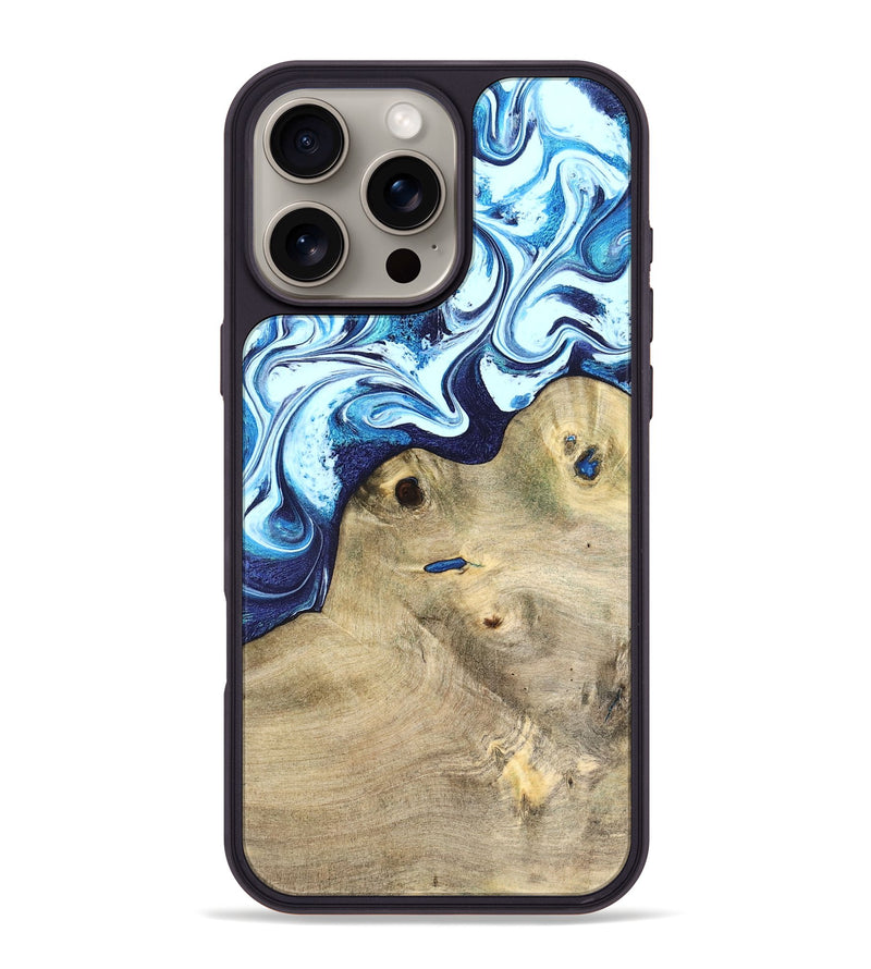 iPhone 16 Pro Max Wood Phone Case - Socorro (Blue, 826825)