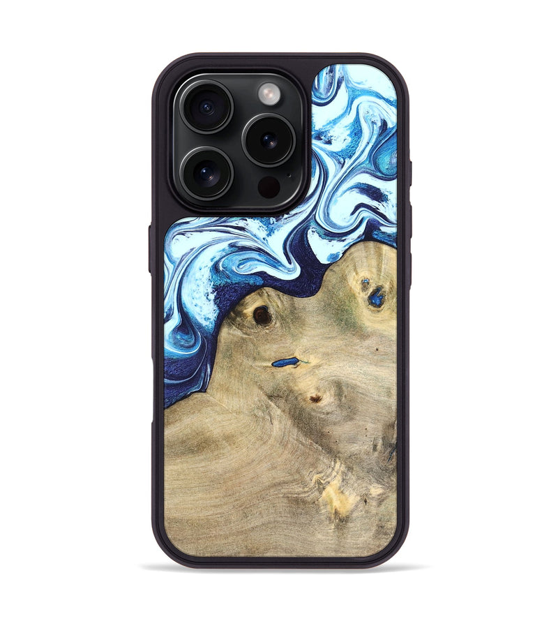 iPhone 16 Pro Wood Phone Case - Socorro (Blue, 826825)