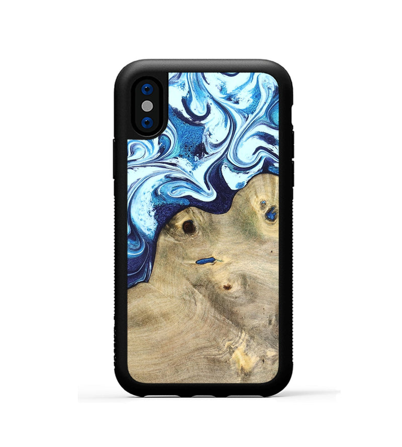 iPhone Xs Wood Phone Case - Socorro (Blue, 826825)