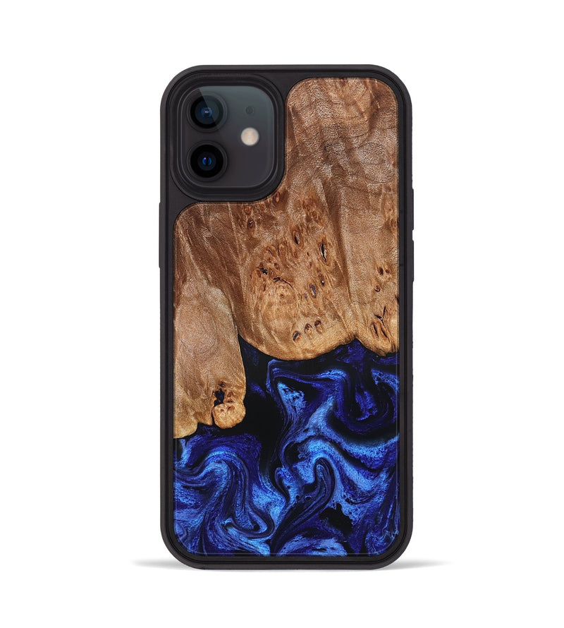 iPhone 12 Wood Phone Case - Irwin (Blue, 826826)
