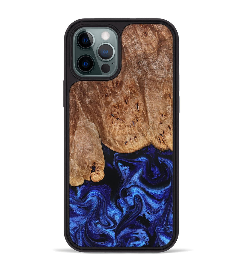 iPhone 12 Pro Max Wood Phone Case - Irwin (Blue, 826826)