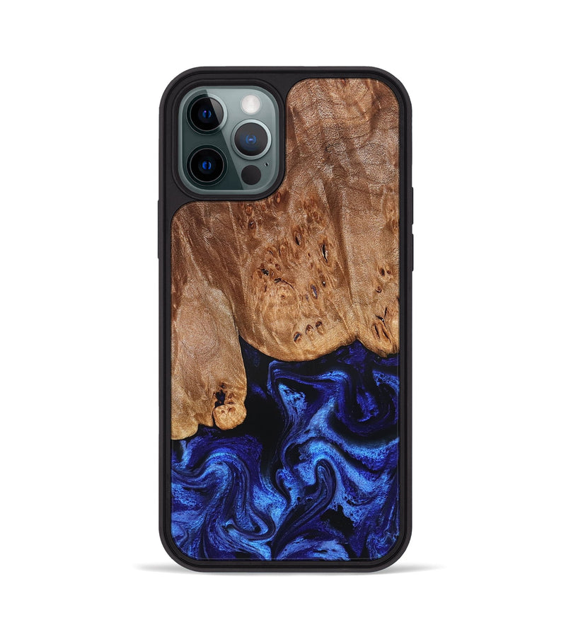 iPhone 12 Pro Wood Phone Case - Irwin (Blue, 826826)