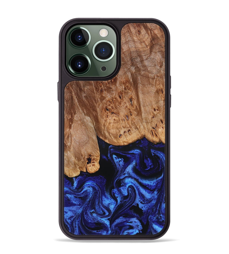 iPhone 13 Pro Max Wood Phone Case - Irwin (Blue, 826826)