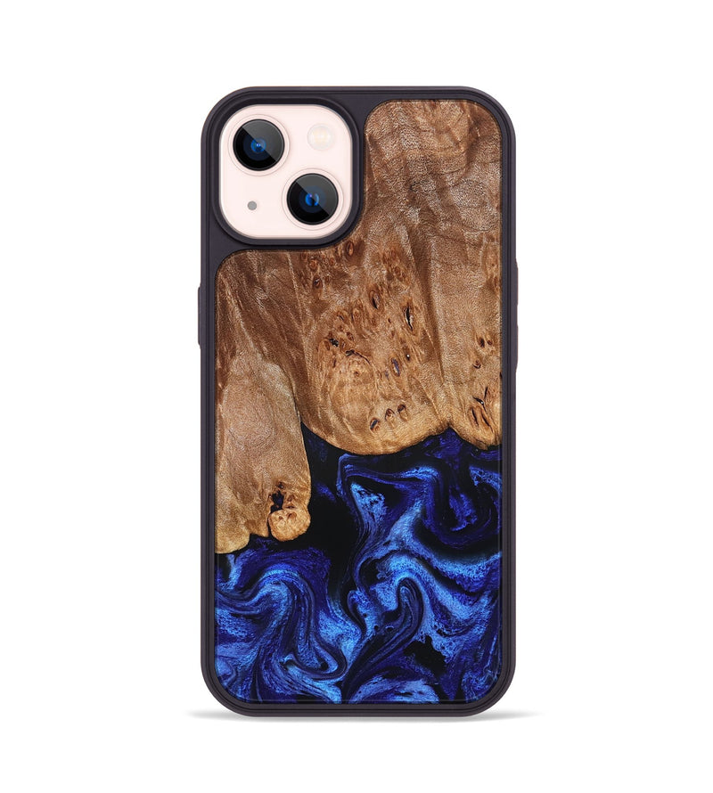 iPhone 14 Wood Phone Case - Irwin (Blue, 826826)