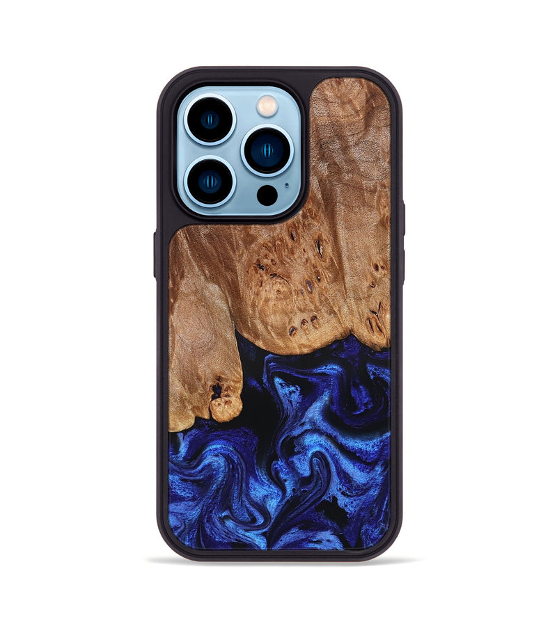 iPhone 14 Pro Wood Phone Case - Irwin (Blue, 826826)