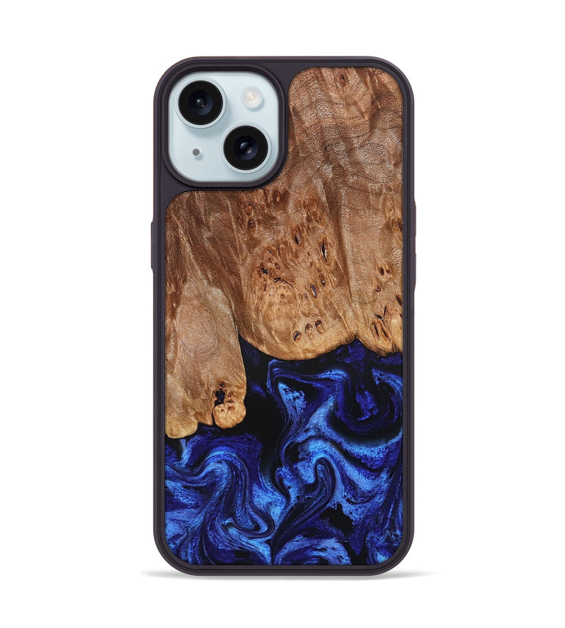 iPhone 15 Wood Phone Case - Irwin (Blue, 826826)