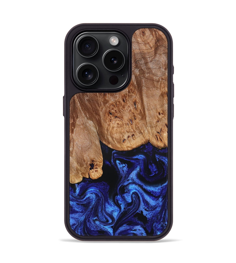 iPhone 15 Pro Wood Phone Case - Irwin (Blue, 826826)