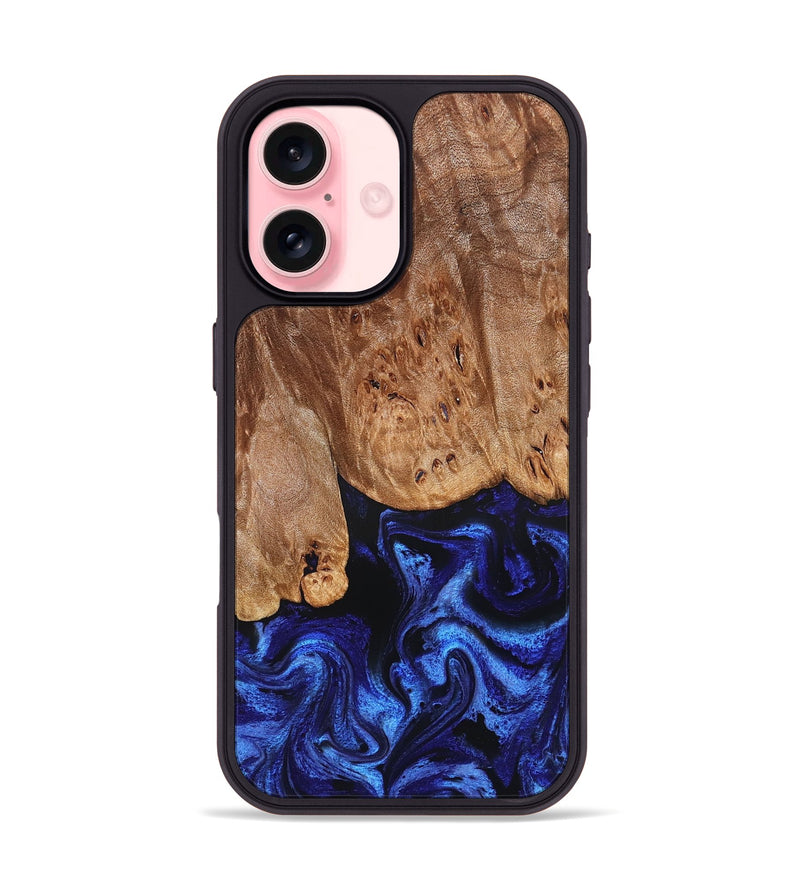 iPhone 16 Wood Phone Case - Irwin (Blue, 826826)
