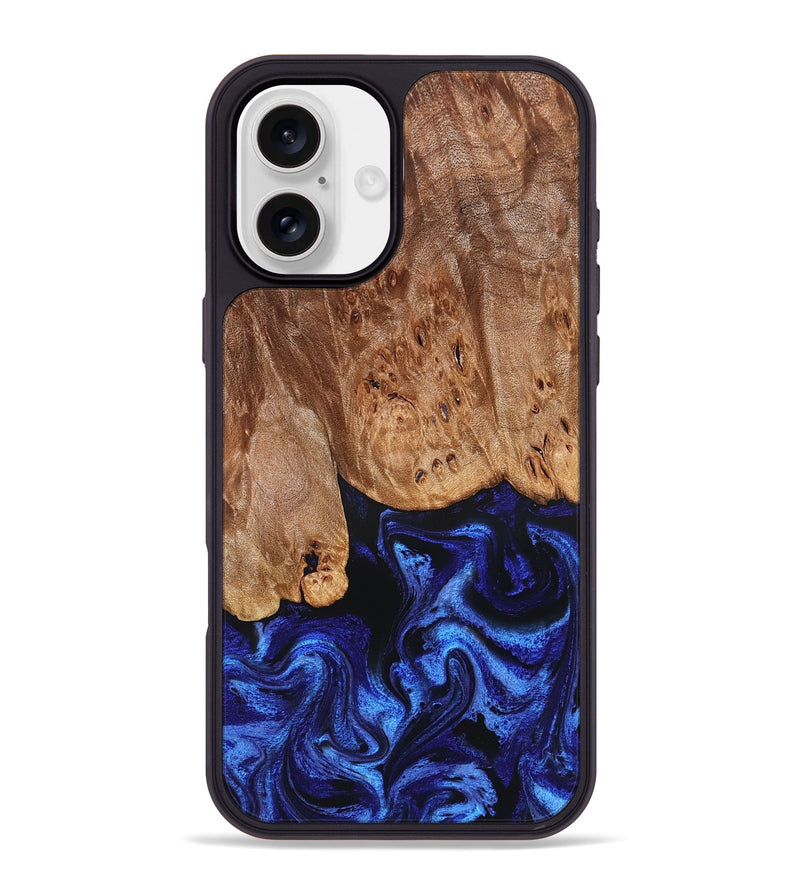 iPhone 16 Plus Wood Phone Case - Irwin (Blue, 826826)