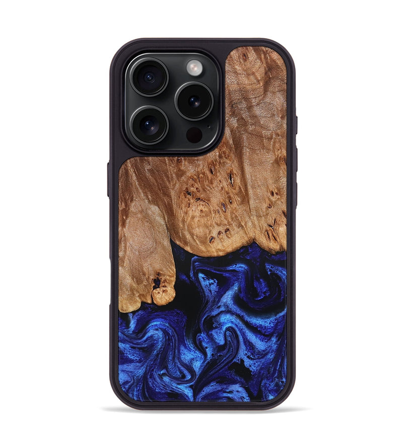 iPhone 16 Pro Wood Phone Case - Irwin (Blue, 826826)