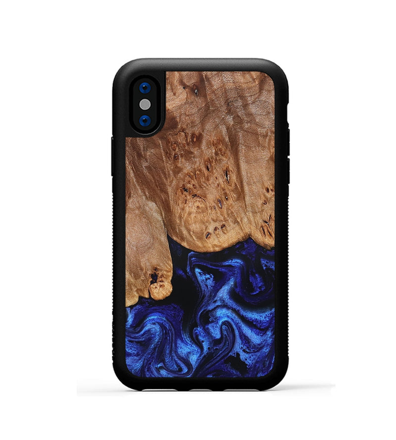 iPhone Xs Wood Phone Case - Irwin (Blue, 826826)