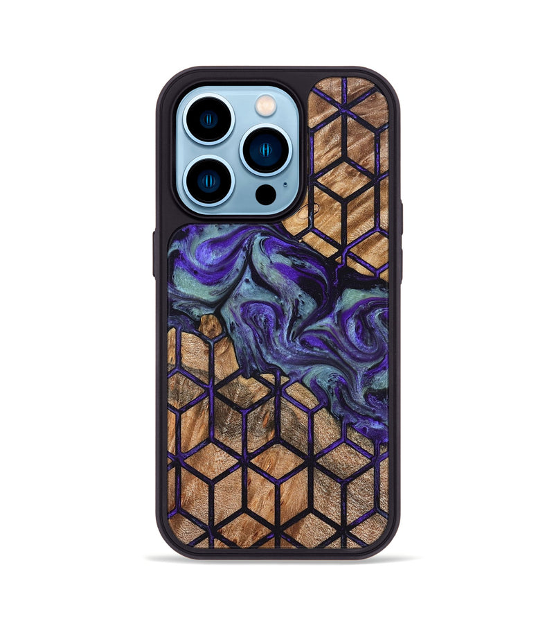 iPhone 14 Pro Wood Phone Case - Shanika (Pattern, 826827)