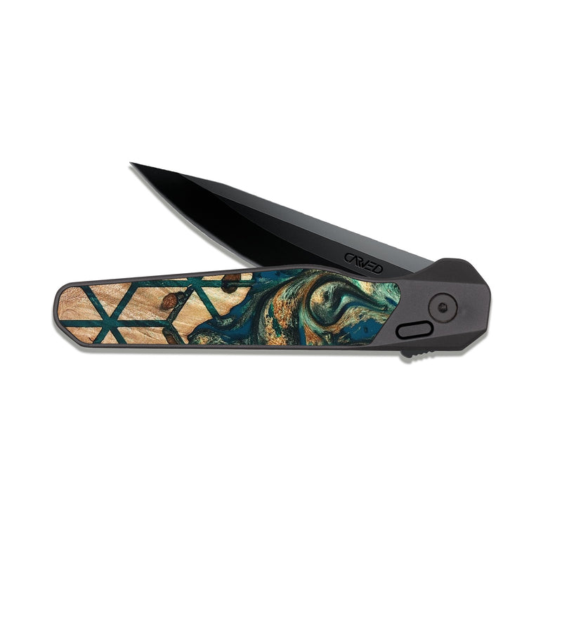 EDC Dark Slate Wood Pocket Knife - Maegan (Pattern, 826836)
