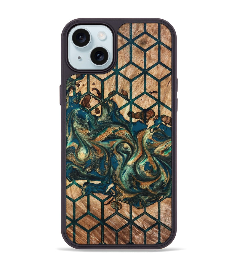 iPhone 15 Plus Wood Phone Case - Maegan (Pattern, 826836)