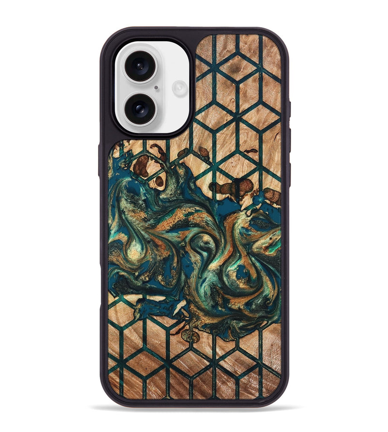 iPhone 16 Plus Wood Phone Case - Maegan (Pattern, 826836)