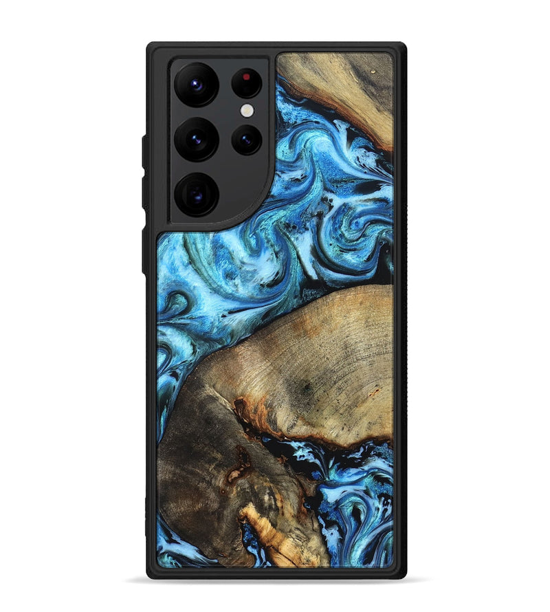 Galaxy S22 Ultra Wood Phone Case - Spring (Blue, 826842)