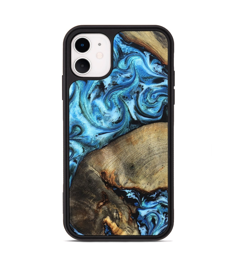 iPhone 11 Wood Phone Case - Spring (Blue, 826842)