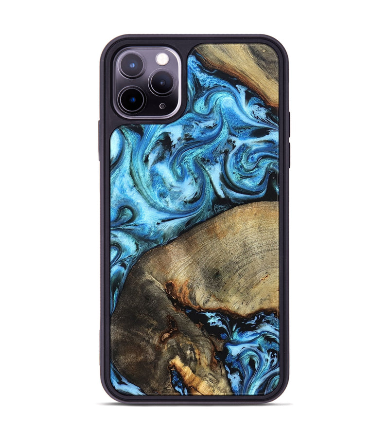 iPhone 11 Pro Max Wood Phone Case - Spring (Blue, 826842)