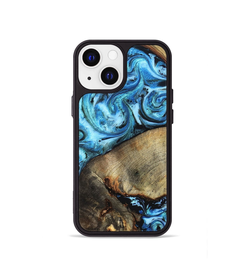 iPhone 13 mini Wood Phone Case - Spring (Blue, 826842)