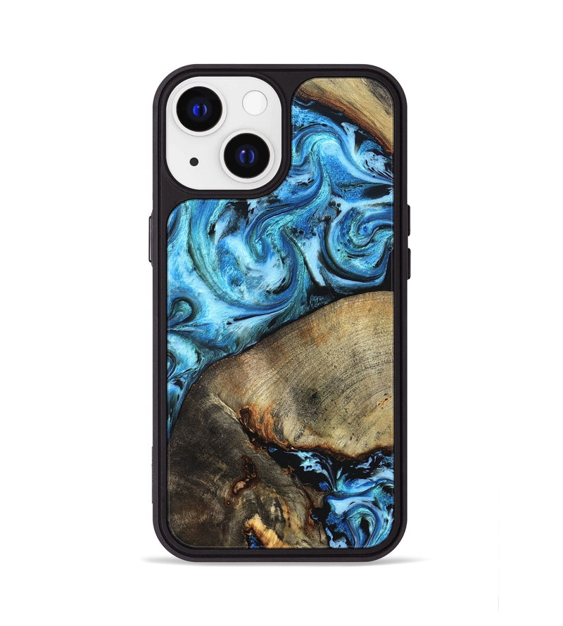 iPhone 13 Wood Phone Case - Spring (Blue, 826842)