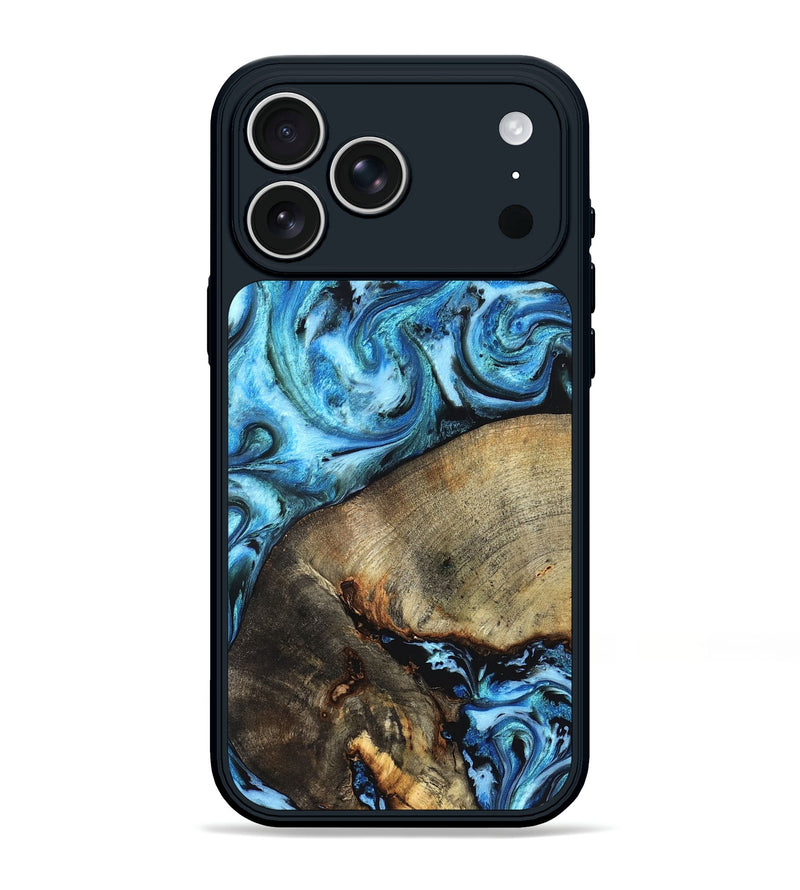 iPhone 17 Pro Max Wood Phone Case - Spring (Blue, 826842)