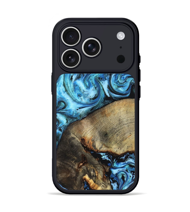 iPhone 17 Pro Wood Phone Case - Spring (Blue, 826842)