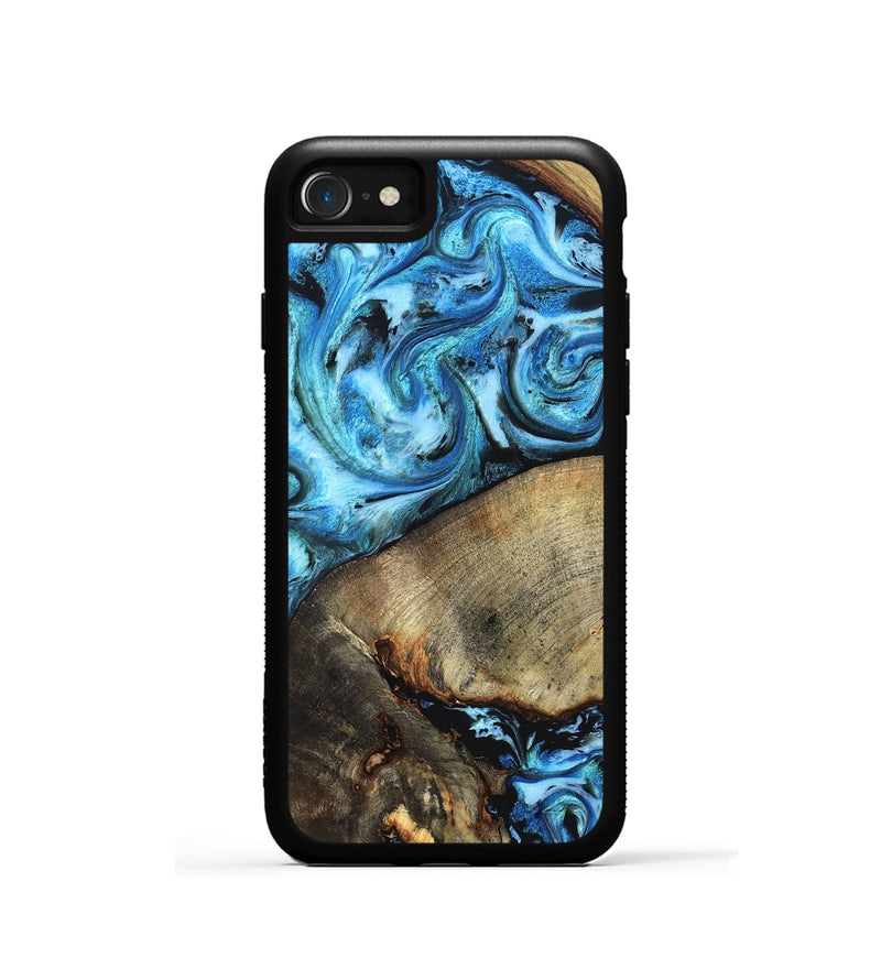 iPhone SE Wood Phone Case - Spring (Blue, 826842)