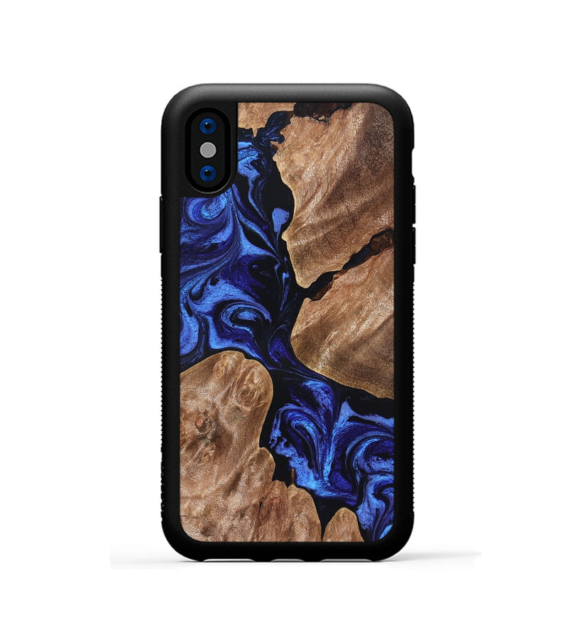 iPhone Xs Wood Phone Case - Gaylord (Blue, 826843)
