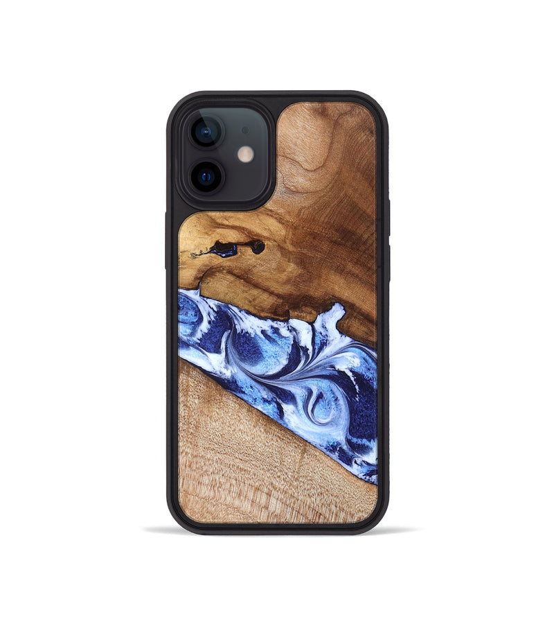 iPhone 12 mini Wood Phone Case - Dakota (Blue, 826844)