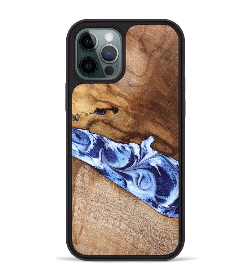 iPhone 12 Pro Max Wood Phone Case - Dakota (Blue, 826844)