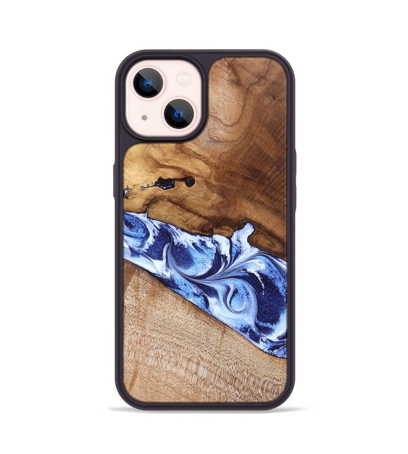 iPhone 14 Wood Phone Case - Dakota (Blue, 826844)