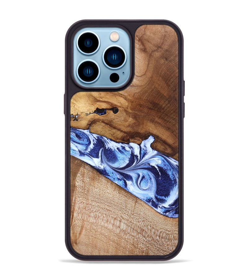 iPhone 14 Pro Max Wood Phone Case - Dakota (Blue, 826844)