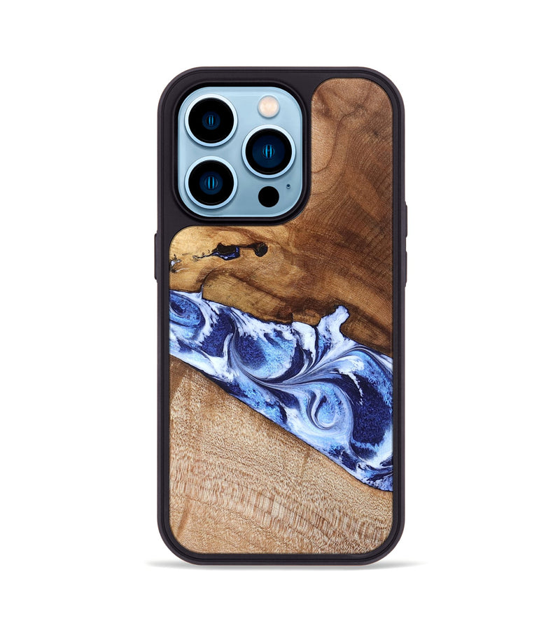 iPhone 14 Pro Wood Phone Case - Dakota (Blue, 826844)